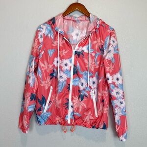 American Eagle Tropical Floral Windbreaker Jacket